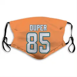 Mark Duper Miami Dolphins Orange Jersey Name & Number Face Mask With PM2.5 Filter