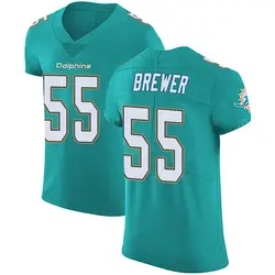 Nike Aaron Brewer Miami Dolphins Men's Elite Green Aqua Team Color Vapor Untouchable Jersey