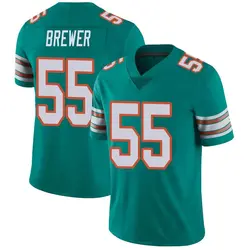 Nike Aaron Brewer Miami Dolphins Men's Limited Aqua Alternate Vapor Untouchable Jersey