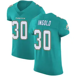Nike Alec Ingold Miami Dolphins Men's Elite Green Aqua Team Color Vapor Untouchable Jersey