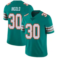 Nike Alec Ingold Miami Dolphins Men's Limited Aqua Alternate Vapor Untouchable Jersey