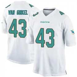 Nike Andrew Van Ginkel Miami Dolphins Youth Game White Jersey
