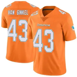 Nike Andrew Van Ginkel Miami Dolphins Youth Limited Orange Color Rush Jersey