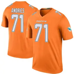 Nike Blaise Andries Miami Dolphins Youth Legend Orange Color Rush Jersey