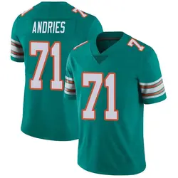 Nike Blaise Andries Miami Dolphins Youth Limited Aqua Alternate Vapor Untouchable Jersey