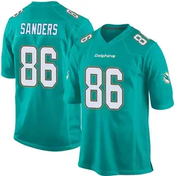 Nike Braylon Sanders Miami Dolphins Youth Game Aqua Team Color Jersey