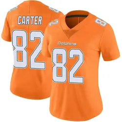 Nike Cethan Carter Miami Dolphins Women's Limited Orange Color Rush Jersey