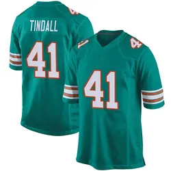 Nike Channing Tindall Miami Dolphins Men's Game Aqua Alternate Jersey