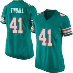 Nike Channing Tindall Miami Dolphins Women's Game Aqua Alternate Jersey