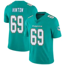 Nike Christopher Hinton Miami Dolphins Men's Limited Aqua Team Color Vapor Untouchable Jersey