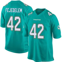 Nike Clayton Fejedelem Miami Dolphins Youth Game Aqua Team Color Jersey