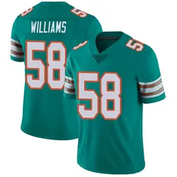 Nike Connor Williams Miami Dolphins Men's Limited Aqua Alternate Vapor Untouchable Jersey