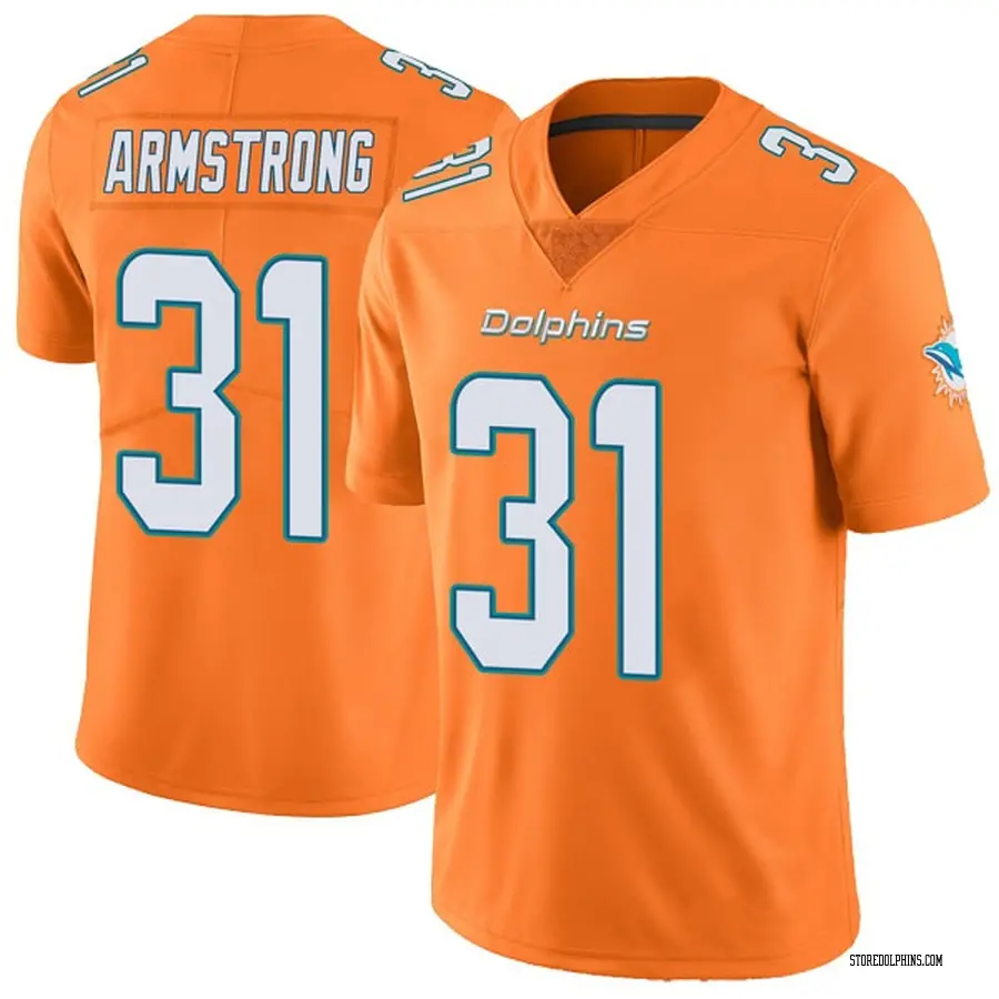 Nike Cornell Armstrong Miami Dolphins Youth Limited Orange Color Rush Jersey