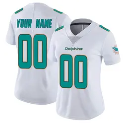Nike Custom Miami Dolphins Women's White limited Vapor Untouchable Jersey