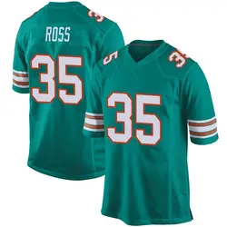 Nike D'Angelo Ross Miami Dolphins Youth Game Aqua Alternate Jersey