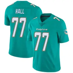Nike Daeshon Hall Miami Dolphins Men's Limited Aqua Team Color Vapor Untouchable Jersey