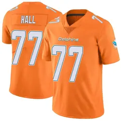 Nike Daeshon Hall Miami Dolphins Youth Limited Orange Color Rush Jersey