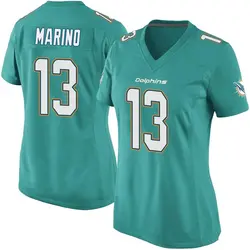 Nike Dan Marino Miami Dolphins Women's Game Aqua Team Color Jersey