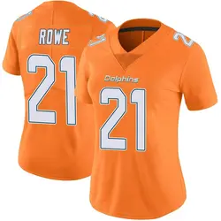 Nike Eric Rowe Miami Dolphins Women's Limited Orange Color Rush Jersey