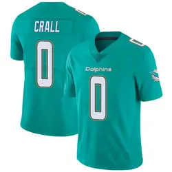 Nike Garrett Crall Miami Dolphins Men's Limited Aqua Team Color Vapor Untouchable Jersey