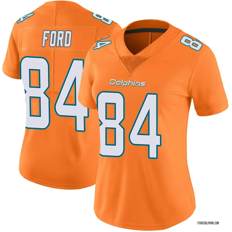 Nike Isaiah Ford Miami Dolphins Women's Limited Orange ...