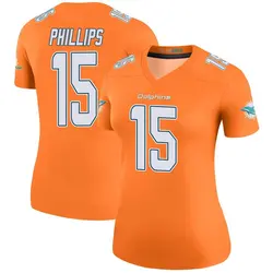 Nike Jaelan Phillips Miami Dolphins Women's Legend Orange Color Rush Jersey