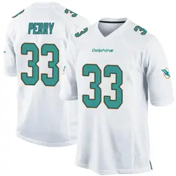 Nike Jamal Perry Miami Dolphins Youth Game White Jersey