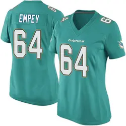 Nike James Empey Miami Dolphins Women's Game Aqua Team Color Jersey