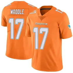 Nike Jaylen Waddle Miami Dolphins Men's Limited Orange Color Rush Jersey