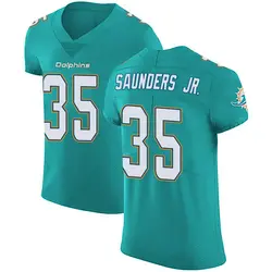 Nike John Saunders Jr. Miami Dolphins Men's Elite Green Aqua Team Color Vapor Untouchable Jersey