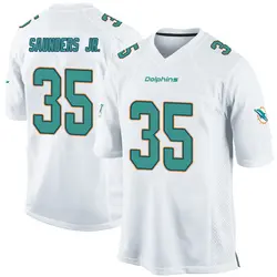 Nike John Saunders Jr. Miami Dolphins Men's Game White Jersey