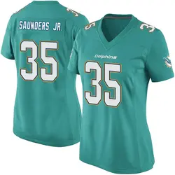 Nike John Saunders Jr. Miami Dolphins Women's Game Aqua Team Color Jersey