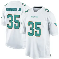 Nike John Saunders Jr. Miami Dolphins Youth Game White Jersey