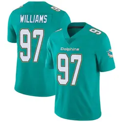 Nike Jordan Williams Miami Dolphins Men's Limited Aqua Team Color Vapor Untouchable Jersey