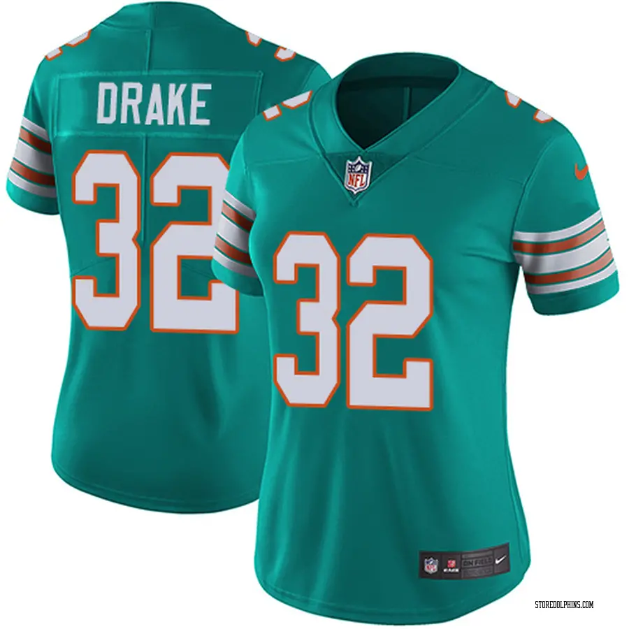 Nike Kenyan Drake Miami Dolphins Women's Limited Green Aqua Alternate Jersey