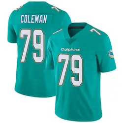 Nike Larnel Coleman Miami Dolphins Men's Limited Aqua Team Color Vapor Untouchable Jersey
