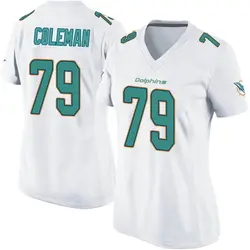 Nike Larnel Coleman Miami Dolphins Women's Game White Jersey