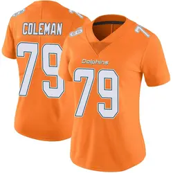 Nike Larnel Coleman Miami Dolphins Women's Limited Orange Color Rush Jersey