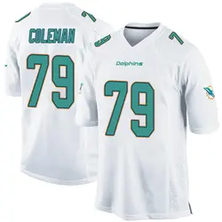 Nike Larnel Coleman Miami Dolphins Youth Game White Jersey