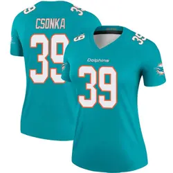 Nike Larry Csonka Miami Dolphins Women's Legend Aqua Jersey
