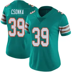 Nike Larry Csonka Miami Dolphins Women's Limited Aqua Alternate Vapor Untouchable Jersey