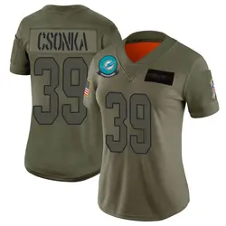 Nike Larry Csonka Miami Dolphins Women's Limited Camo 2019 Salute to Service Jersey
