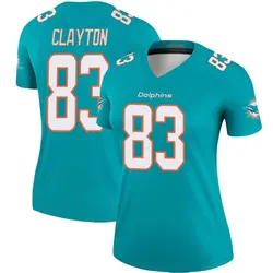 Nike Mark Clayton Miami Dolphins Women's Legend Aqua Jersey