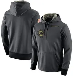 Miami Dolphins Men's Anthracite Salute to Service Player Performance Hoodie