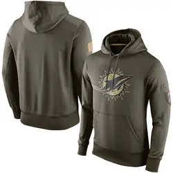 Nike Miami Dolphins Men's Olive Salute To Service KO Performance Hoodie