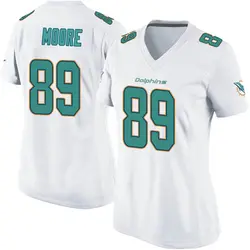 Nike Nat Moore Miami Dolphins Women's Game White Jersey