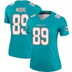 Nike Nat Moore Miami Dolphins Women's Legend Aqua Jersey