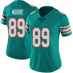 Nike Nat Moore Miami Dolphins Women's Limited Aqua Alternate Vapor Untouchable Jersey