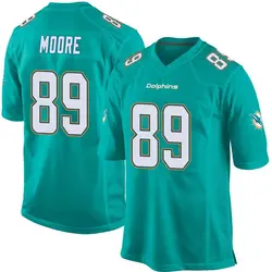 Nike Nat Moore Miami Dolphins Youth Game Aqua Team Color Jersey