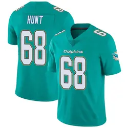 Nike Robert Hunt Miami Dolphins Men's Limited Aqua Team Color Vapor Untouchable Jersey